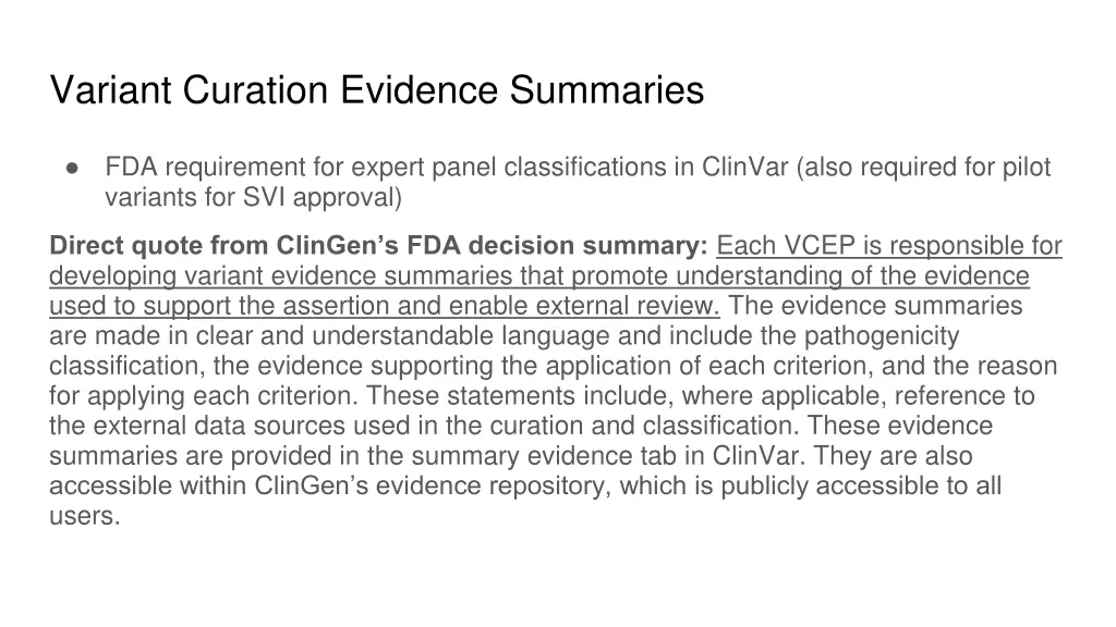 variant curation evidence summaries 1