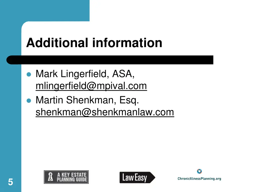 additional information