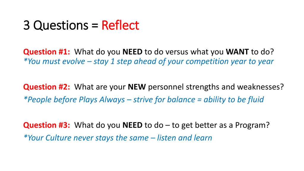 3 questions 3 questions reflect