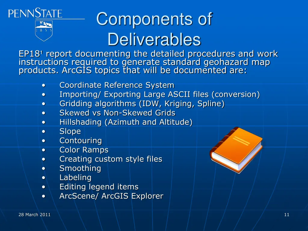 components of deliverables