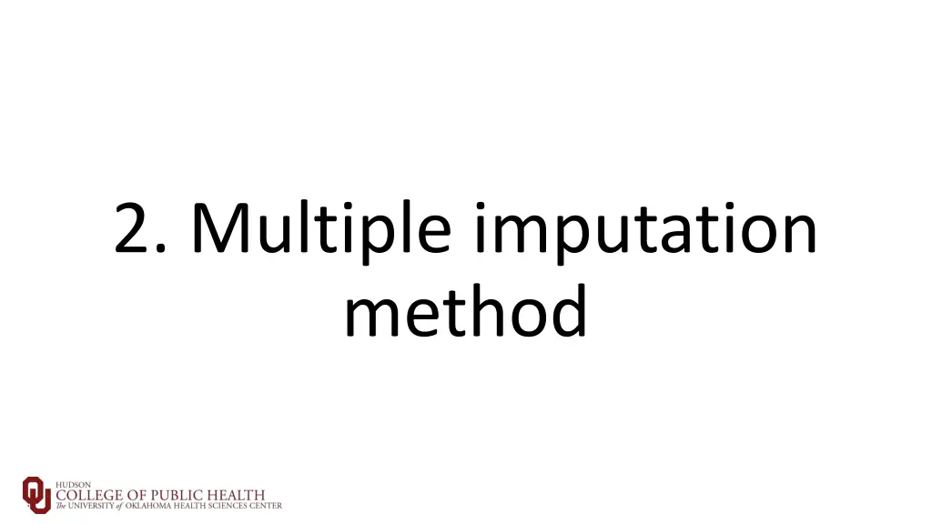 2 multiple imputation method