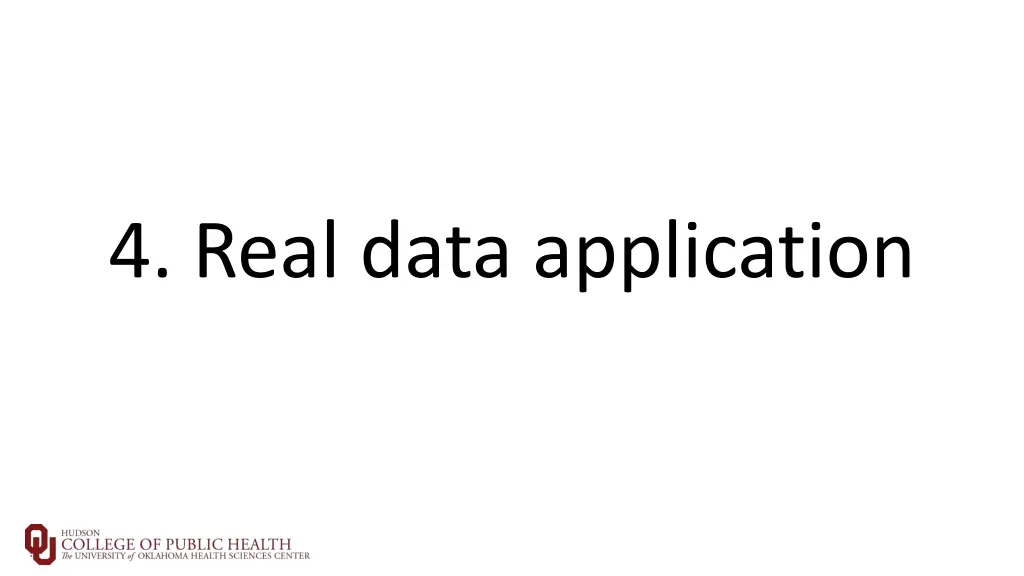4 real data application