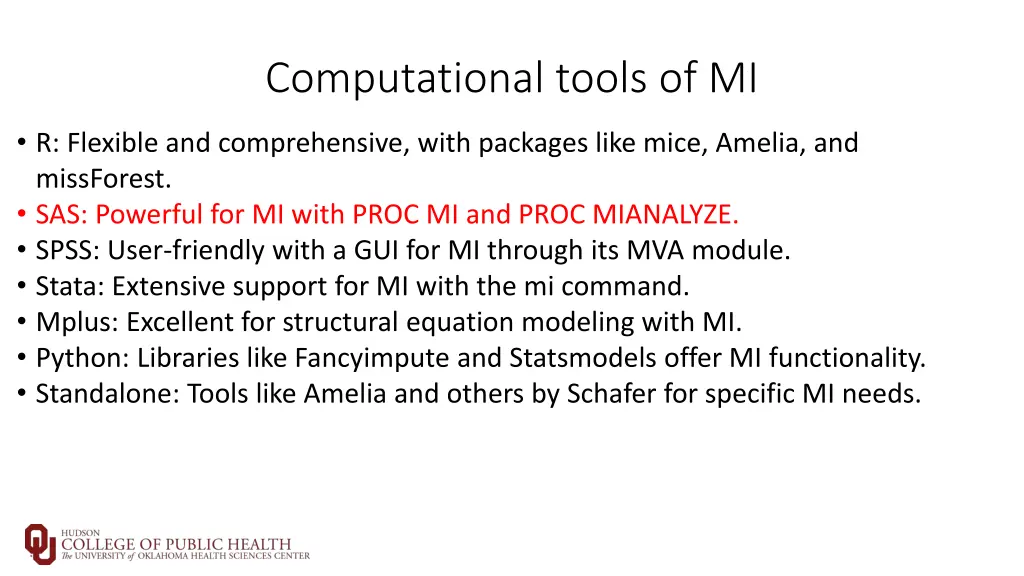 computational tools of mi