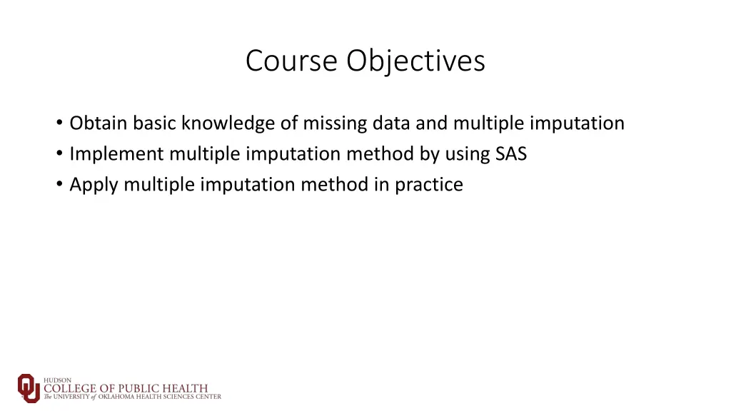 course objectives