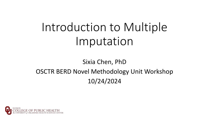 introduction to multiple imputation