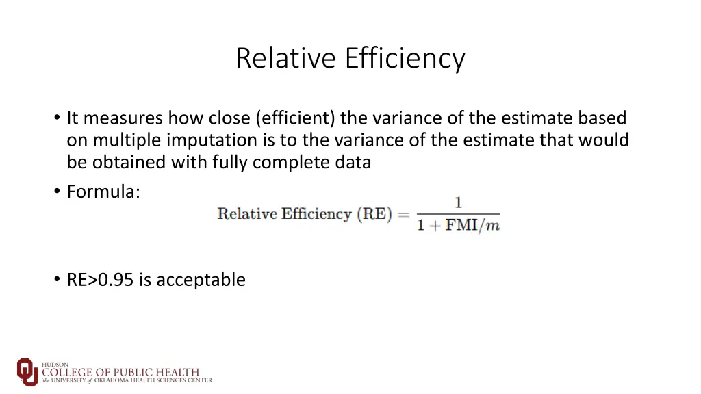 relative efficiency