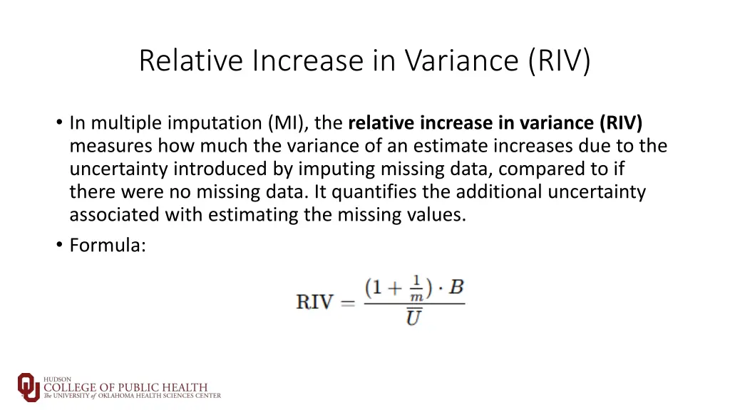 relative increase in variance riv