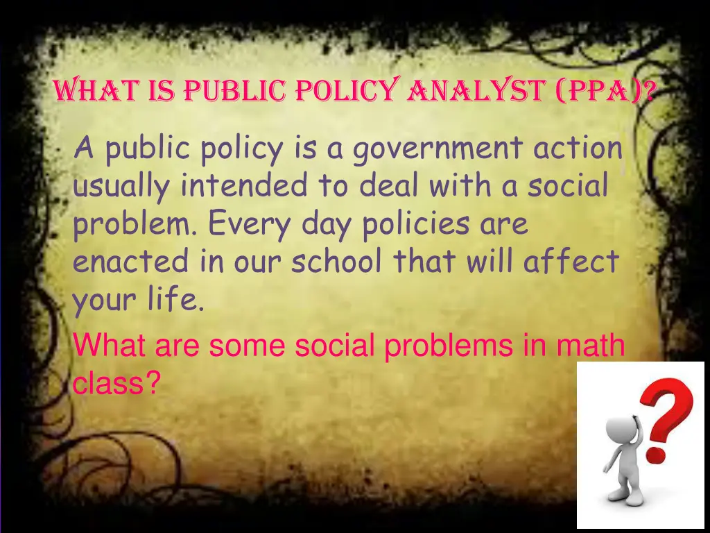 what is public policy analyst ppa a public policy
