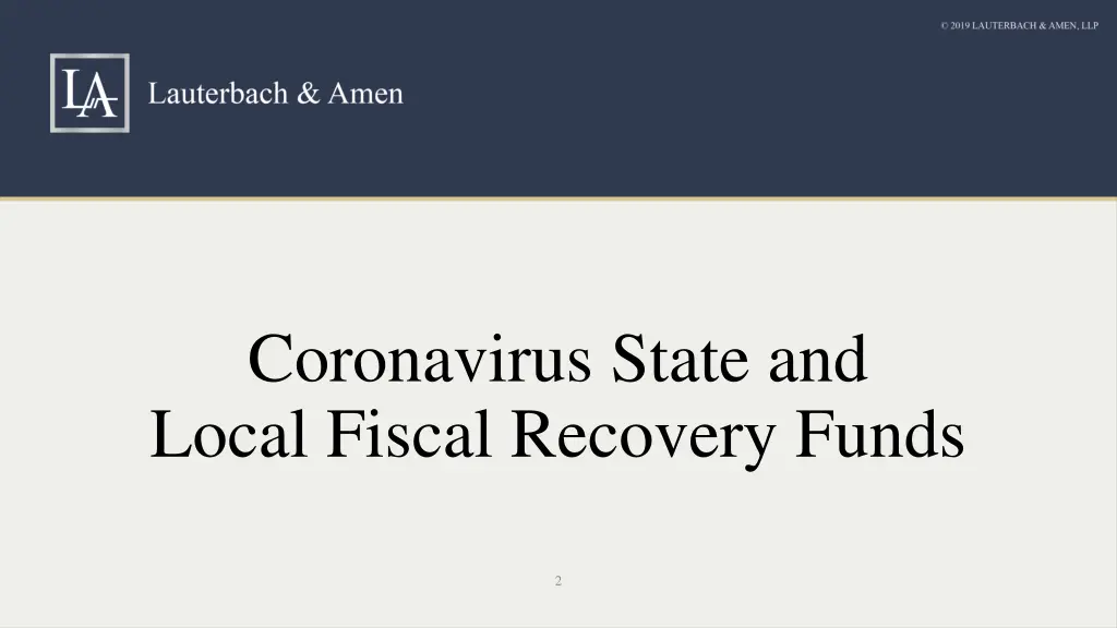 coronavirus state and local fiscal recovery funds