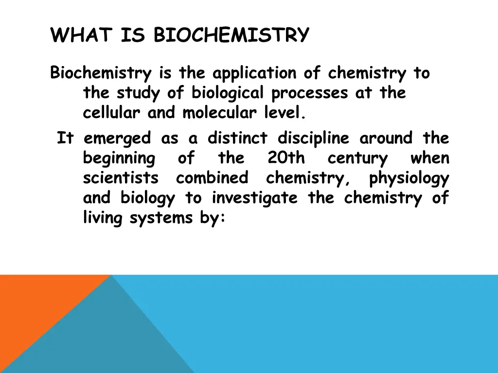 what is biochemistry