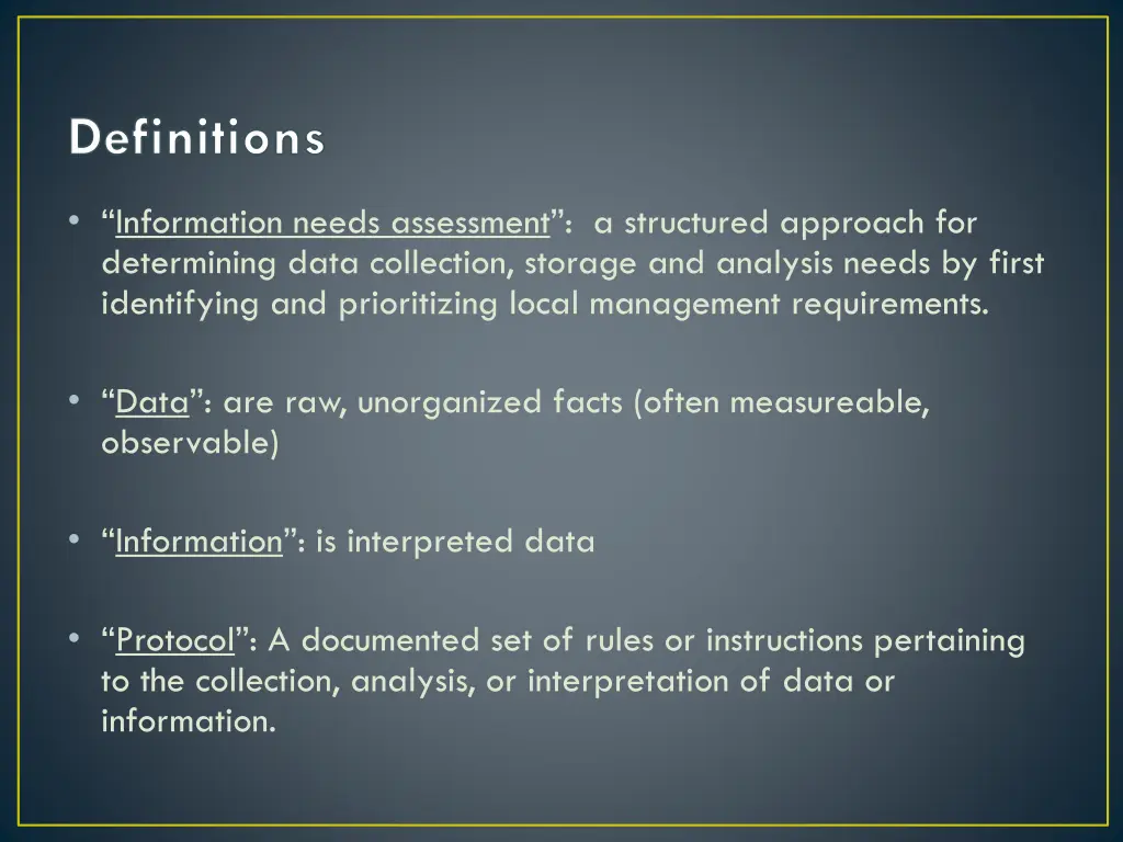 definitions