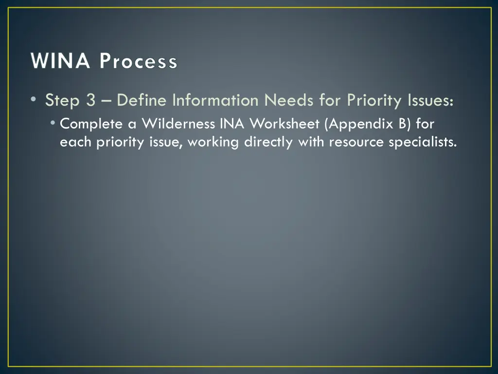 wina process 3