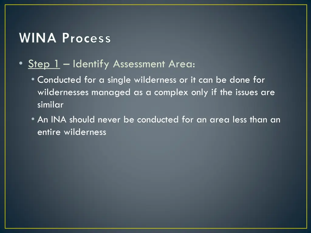 wina process