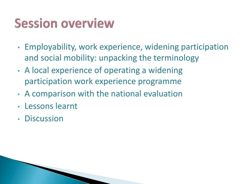 employability work experience widening