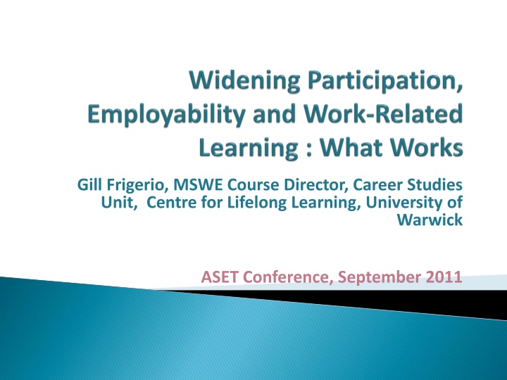 gill frigerio mswe course director career studies