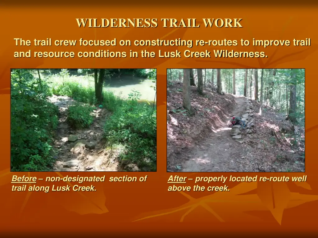wilderness trail work