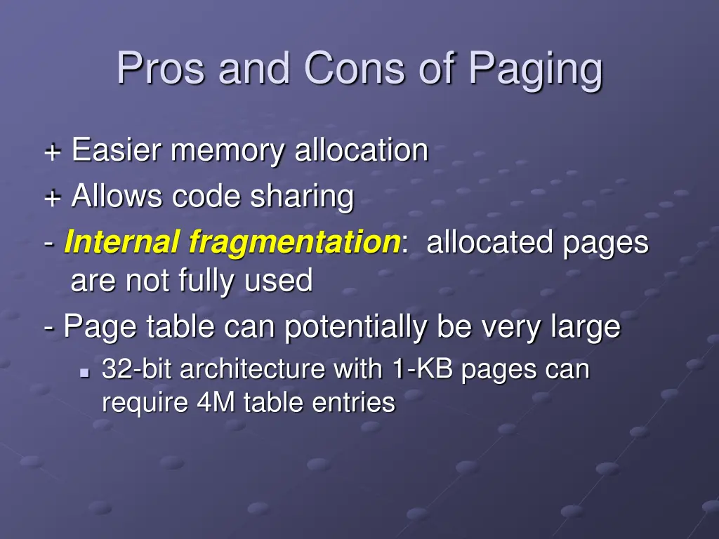 pros and cons of paging