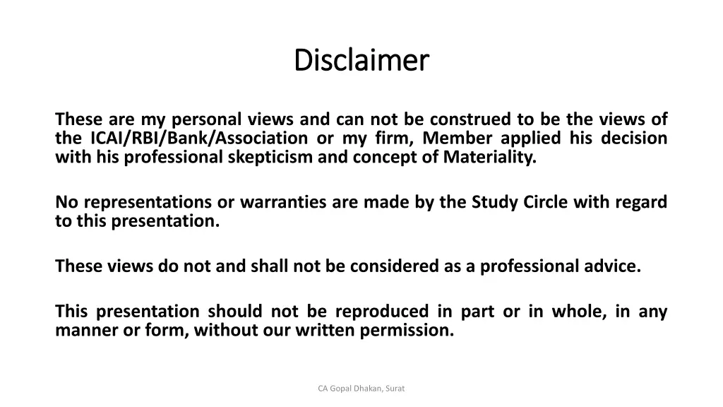 disclaimer disclaimer