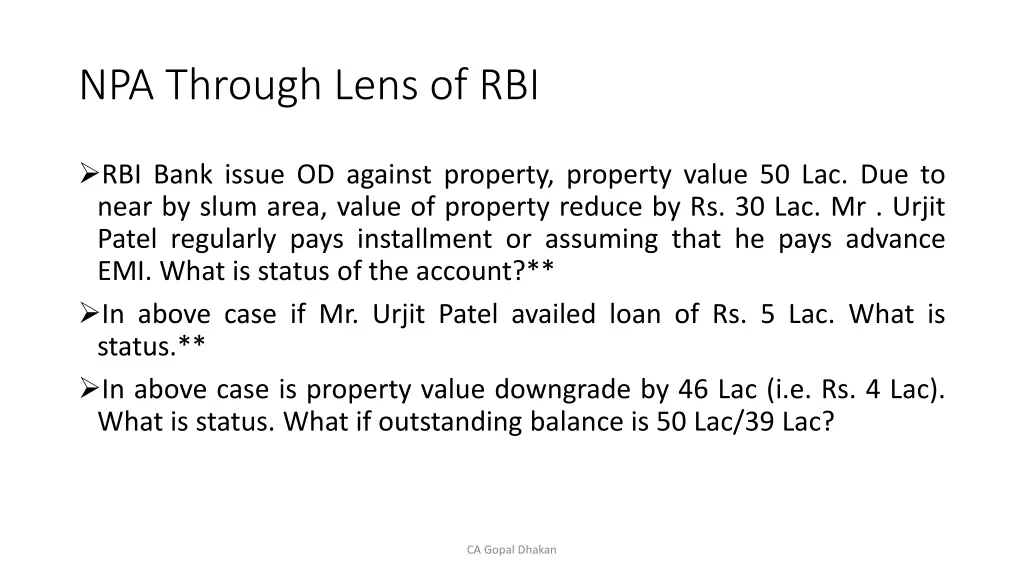 npa through lens of rbi 18
