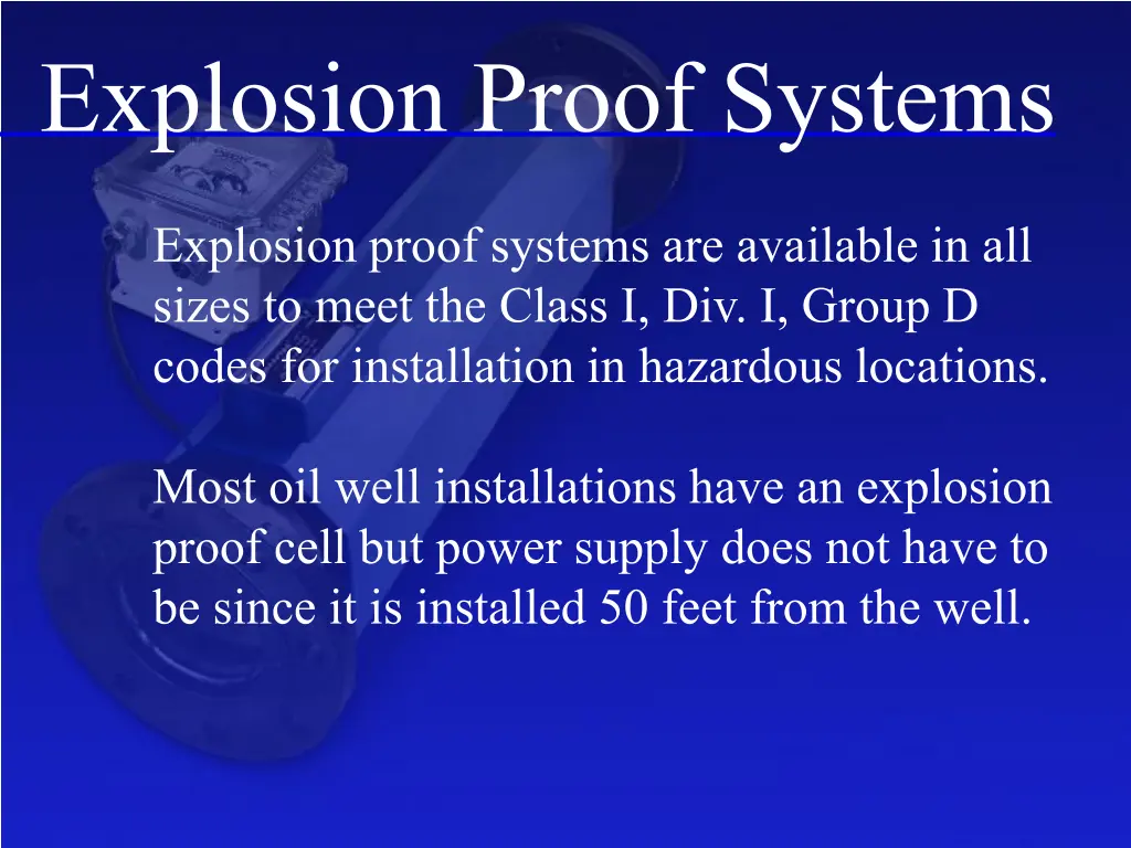 explosion proof systems