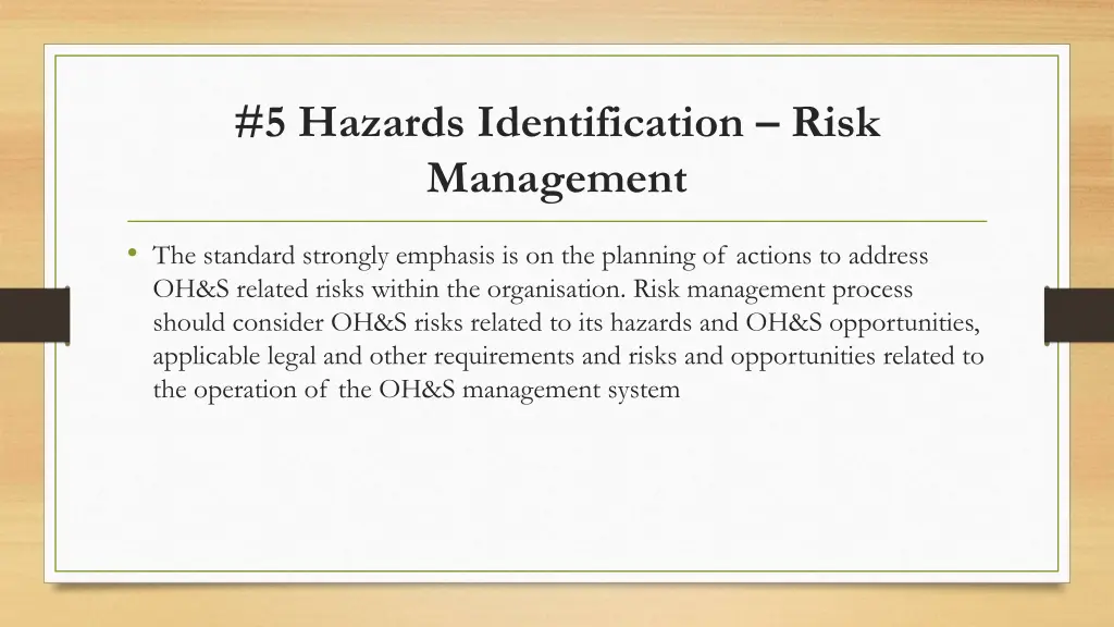 5 hazards identification risk management