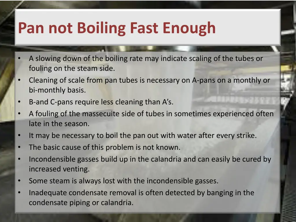 pan not boiling fast enough