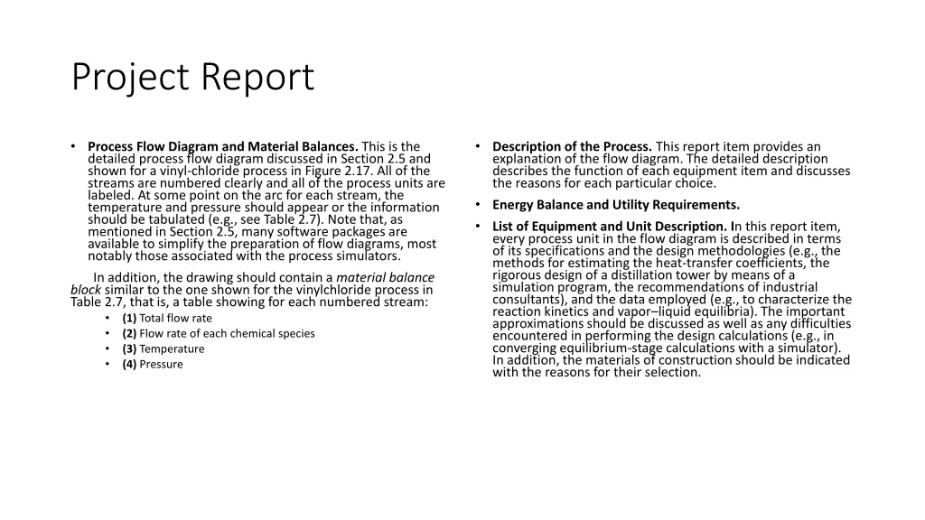 project report
