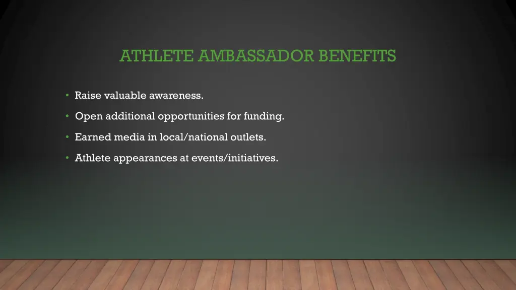 athlete ambassador benefits