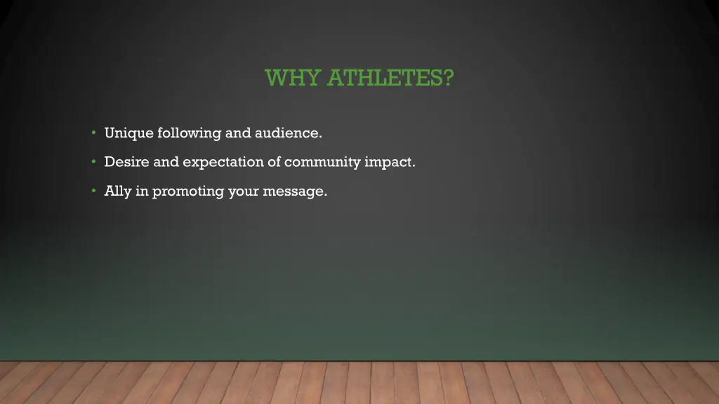 why athletes