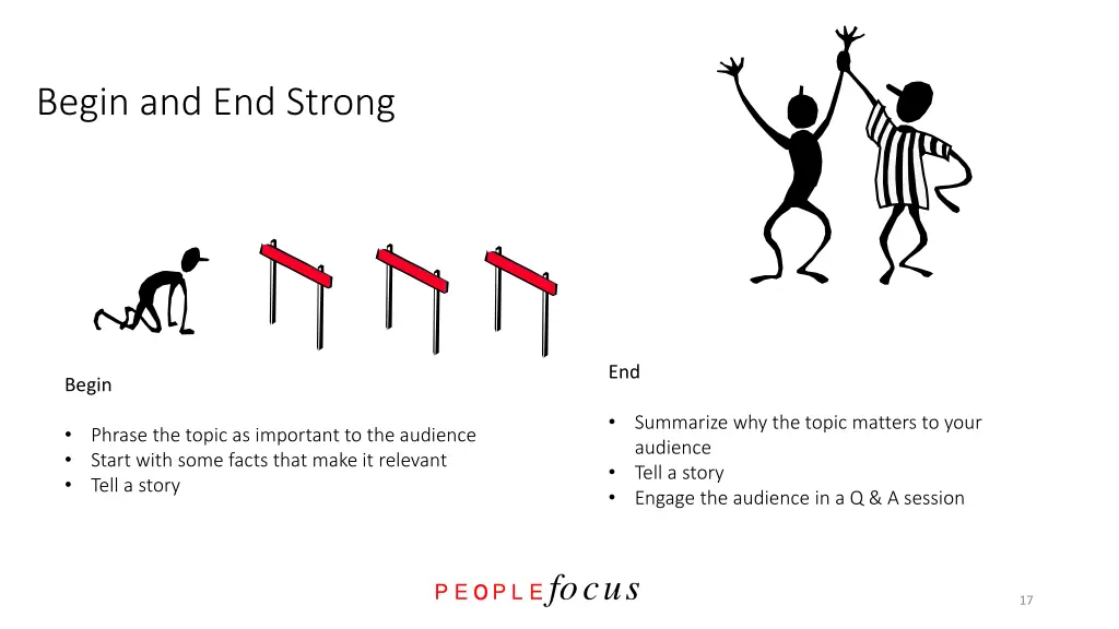 begin and end strong