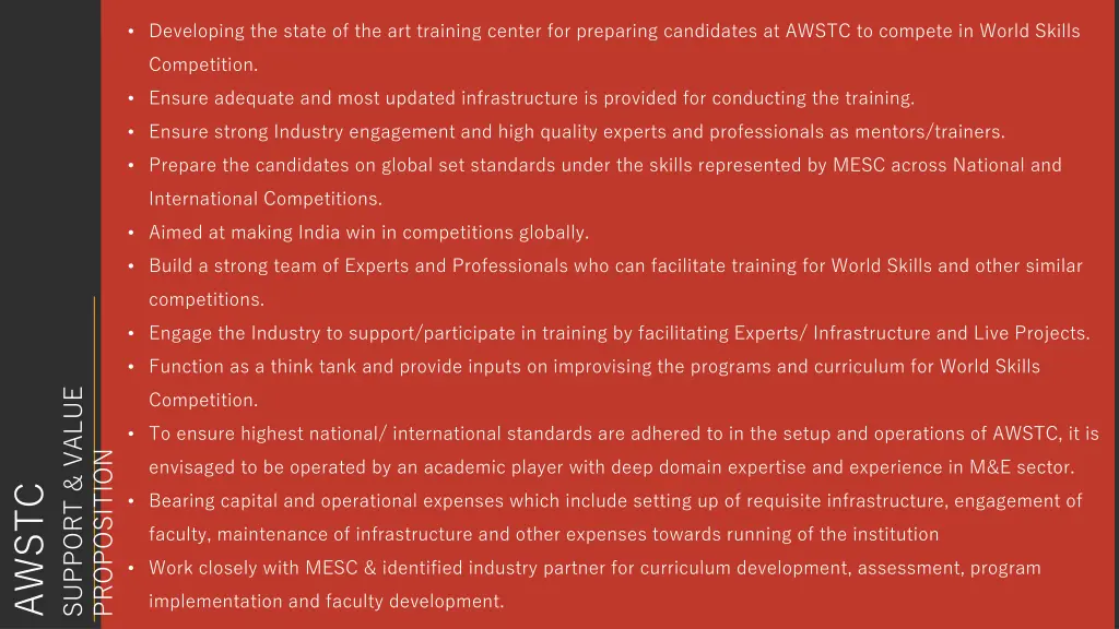 developing the state of the art training center
