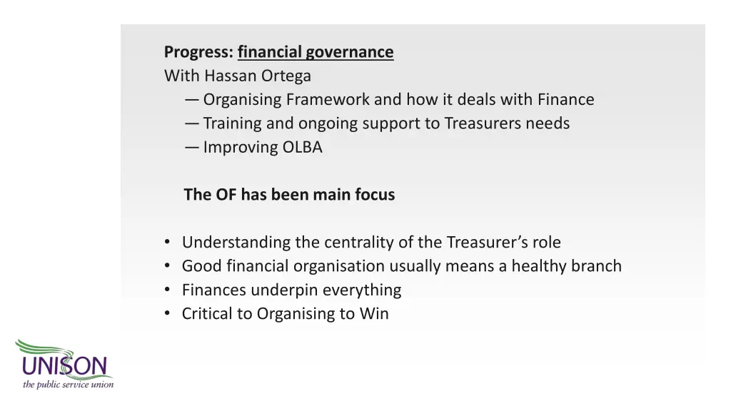 progress financial governance with hassan ortega