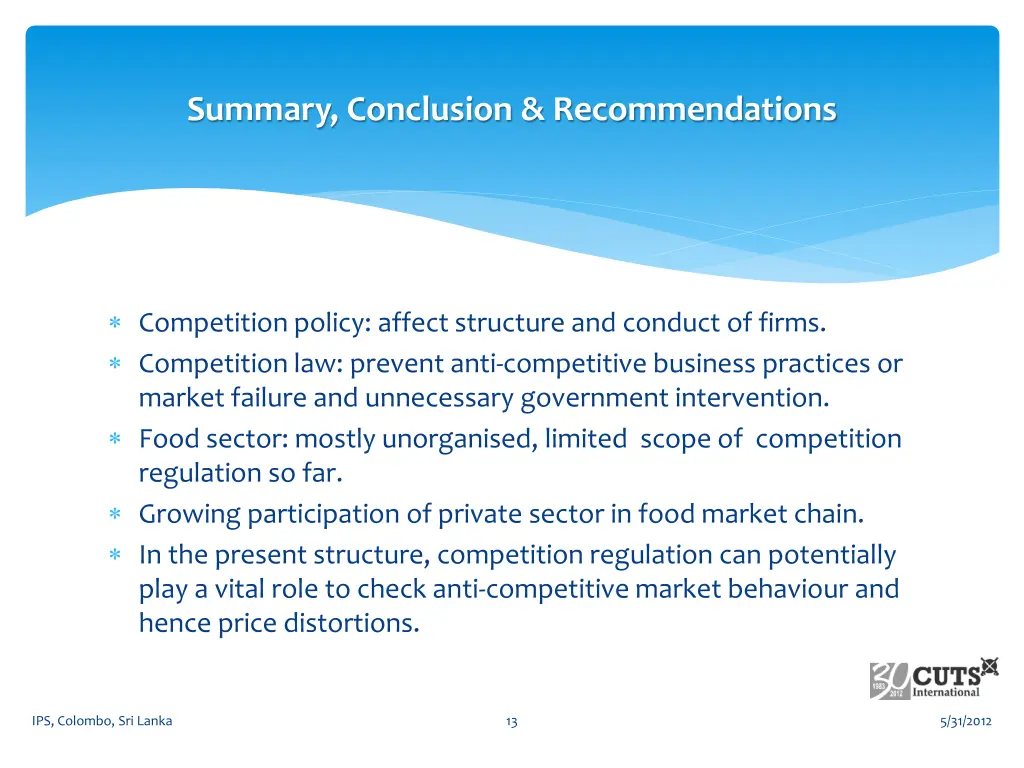 summary conclusion recommendations