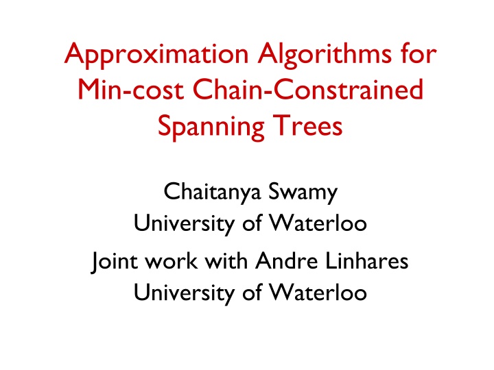 approximation algorithms for min cost chain