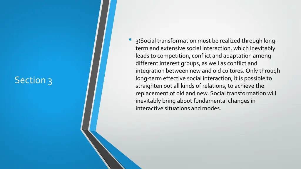 3 social transformation must be realized through