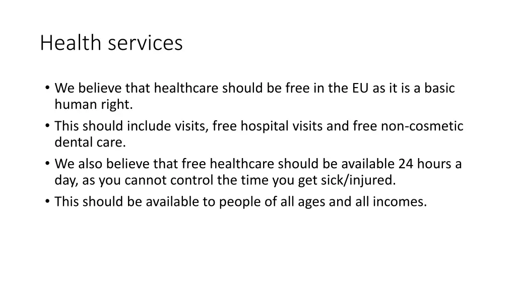 health services