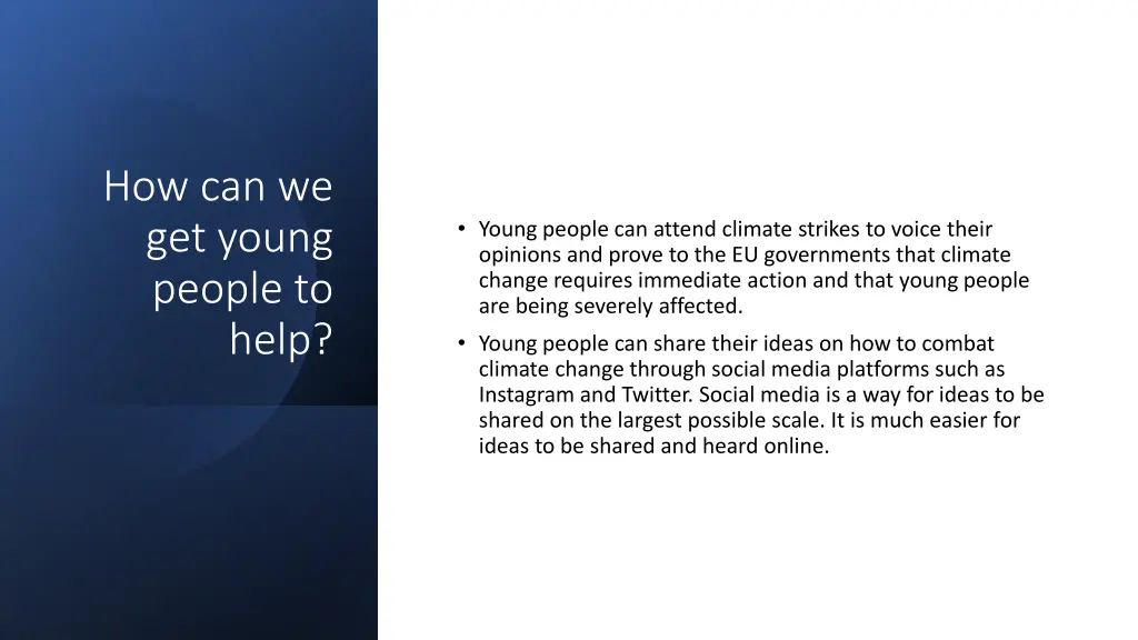 how can we get young people to