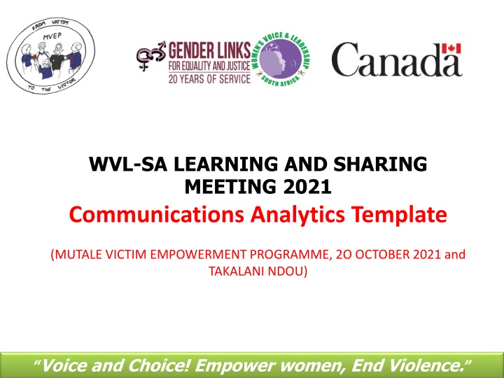 wvl sa learning and sharing meeting 2021