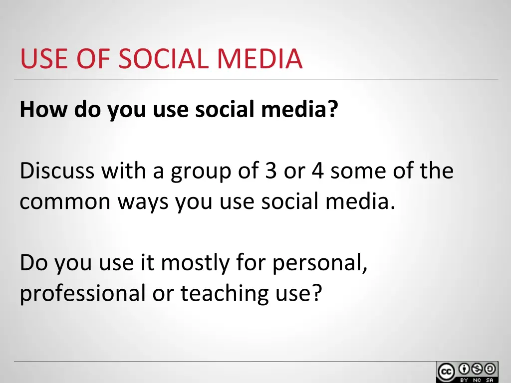 use of social media 1