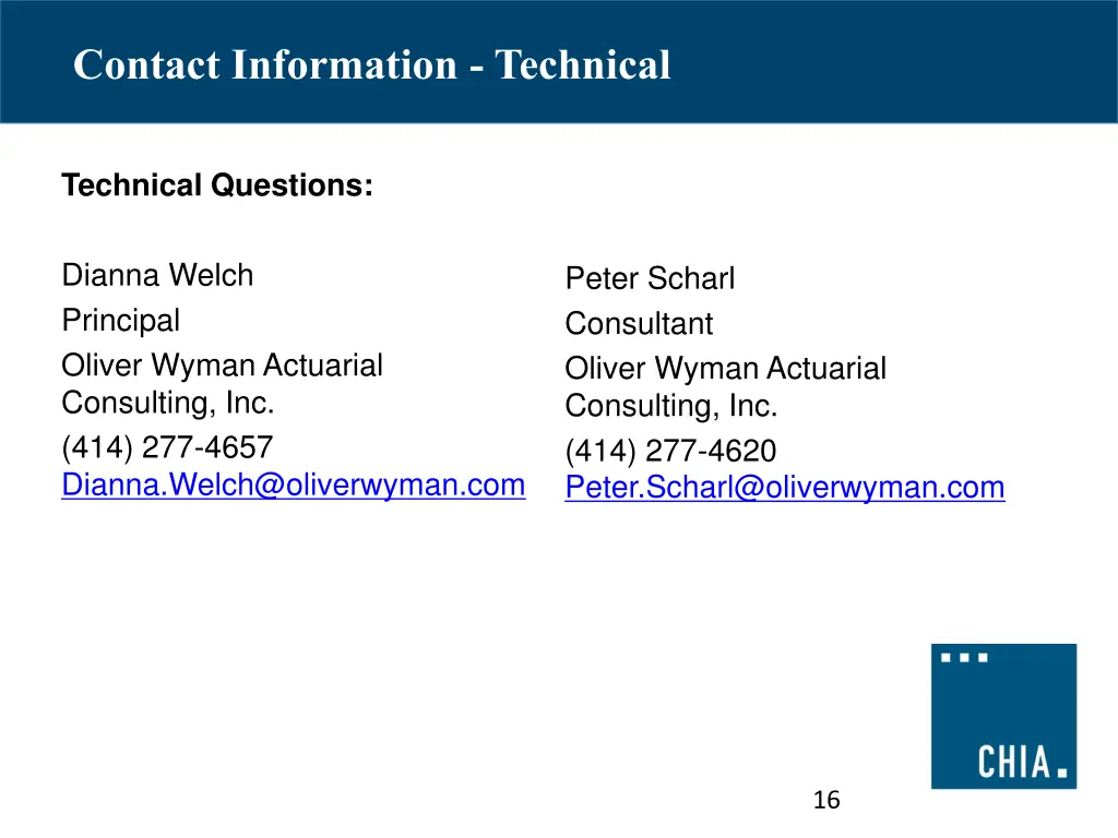 contact information technical