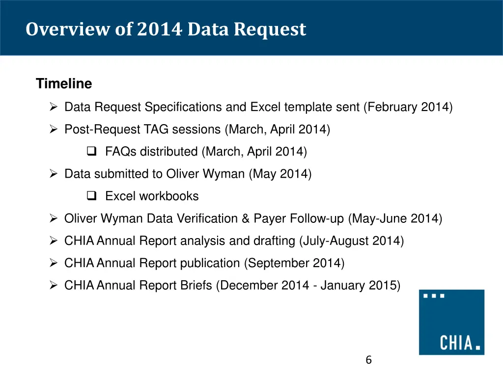 overview of 2014 data request 1