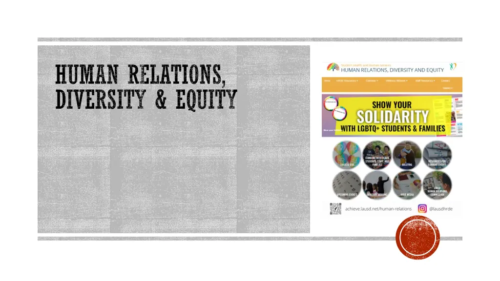 human relations diversity equity