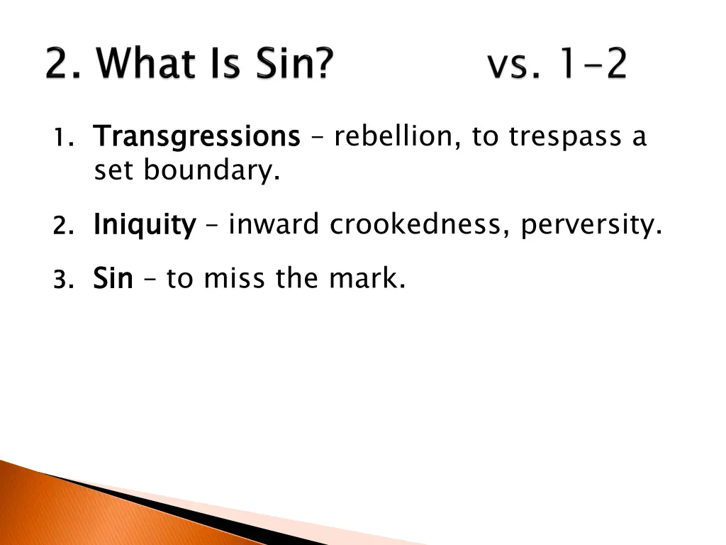 1 transgressions set boundary 2 iniquity 3 sin