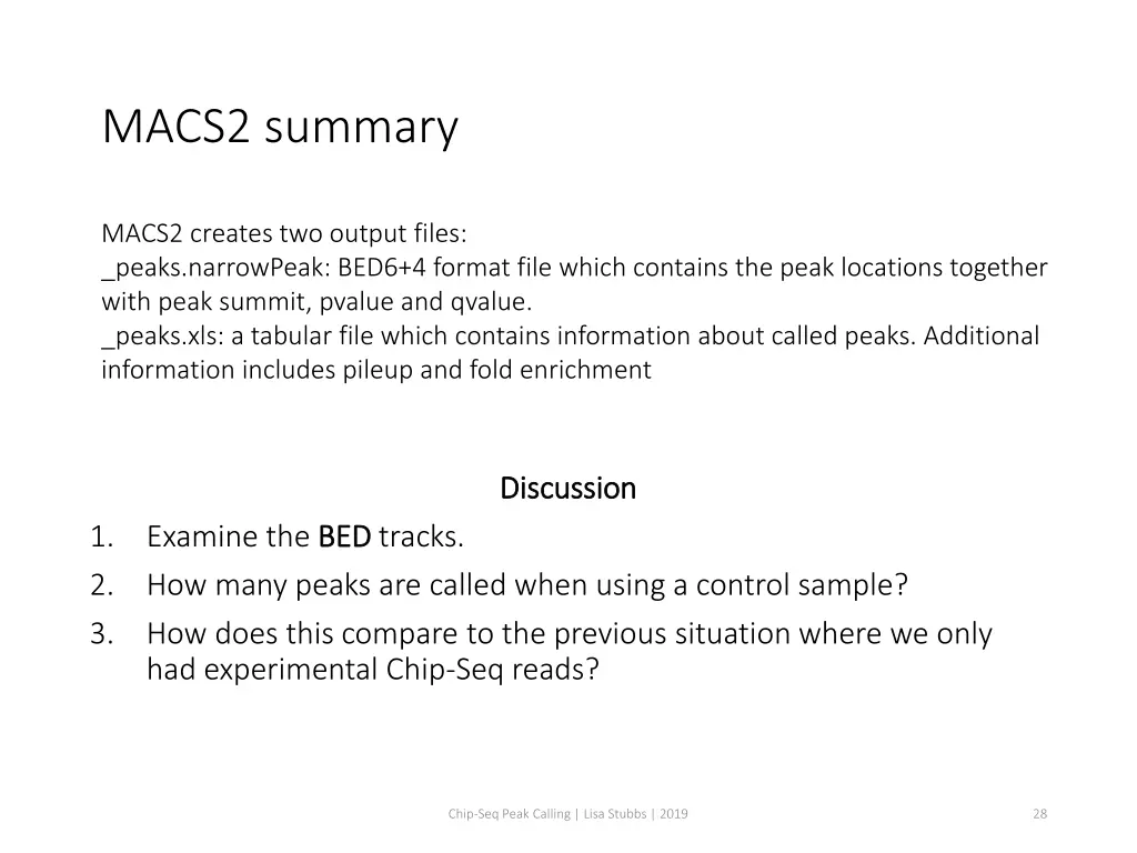 macs2 summary