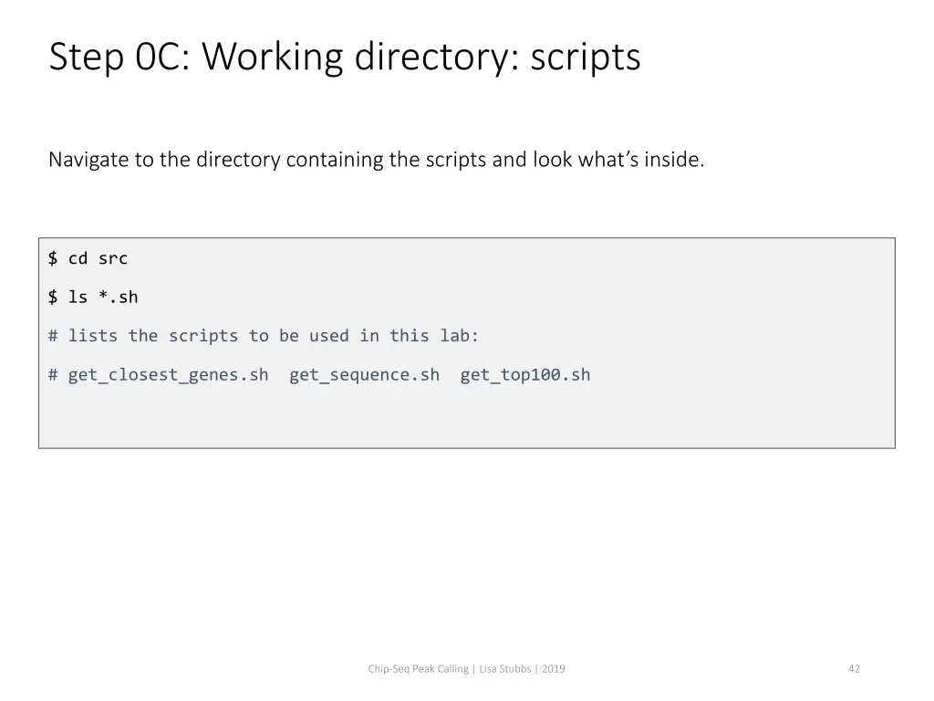 step 0c working directory scripts