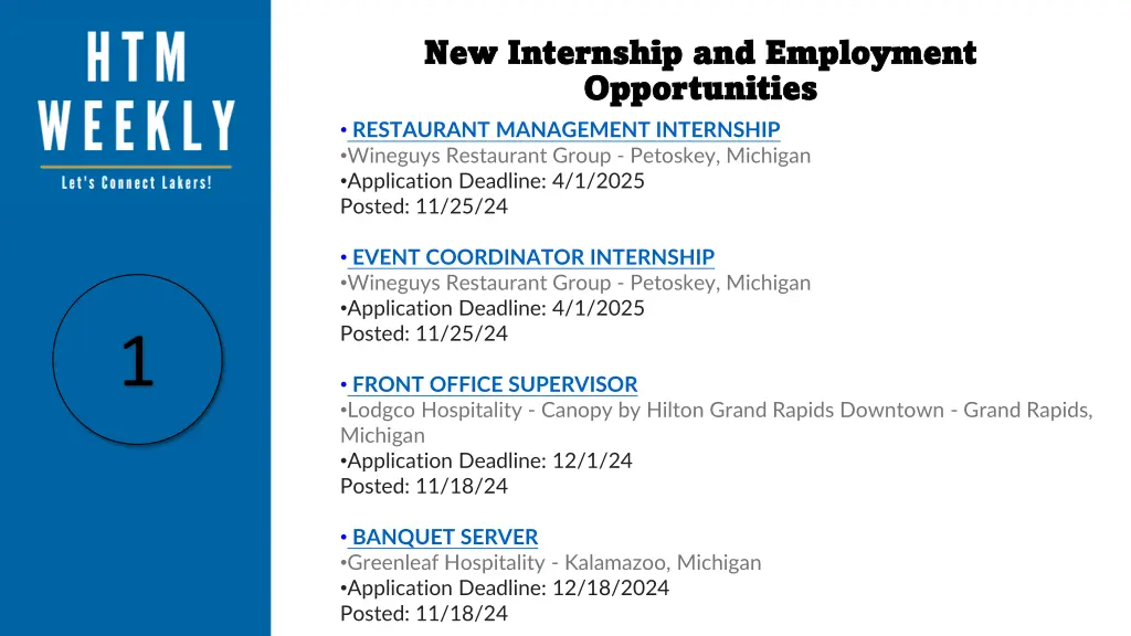 new internship and employment new internship