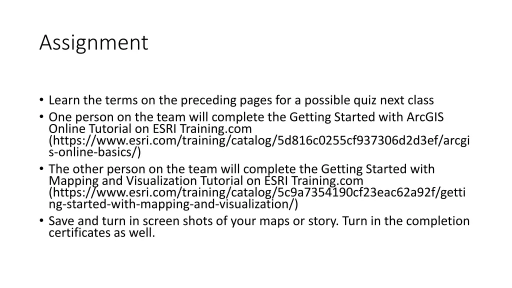 assignment
