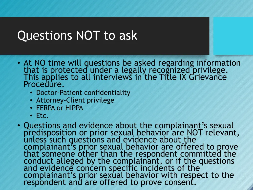 questions not to ask