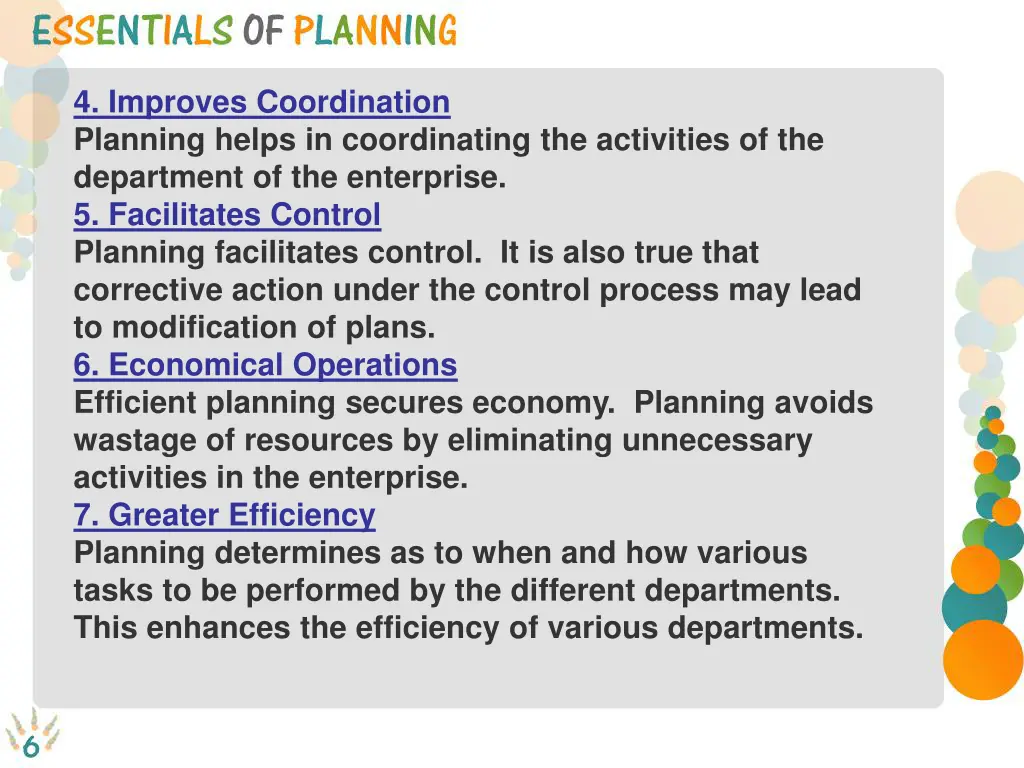 4 improves coordination planning helps