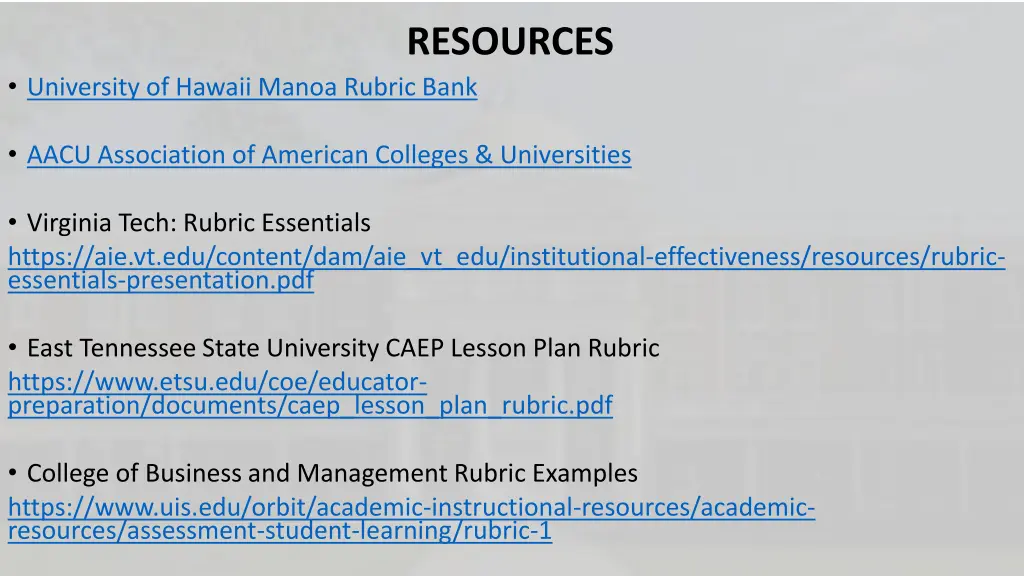 resources